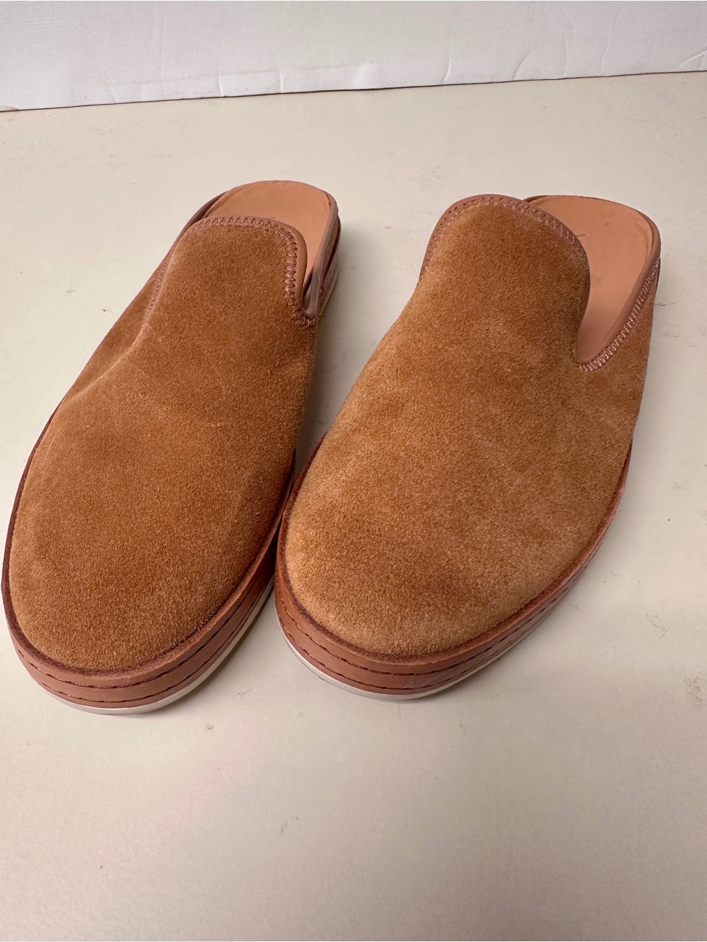 Women’s Suede Slip-On Mules in Brown